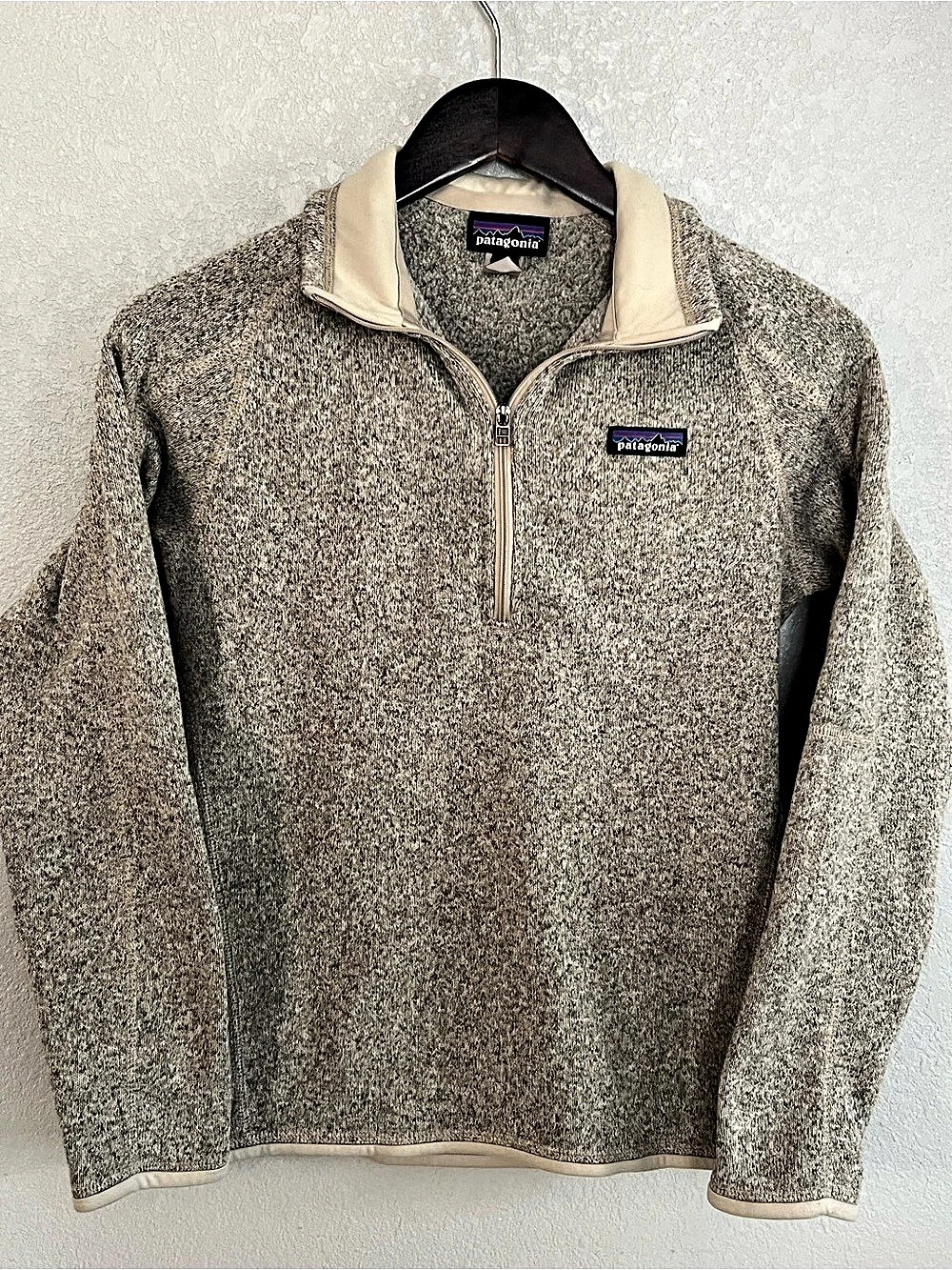 Patagonia Better Sweater 1/4-Zip Fleece Gray & Beige Small